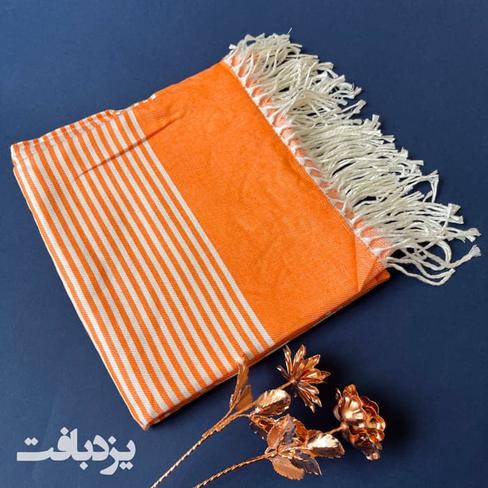 حوله استخری و مسافرتی نخی یزدی رنگ نارنجی