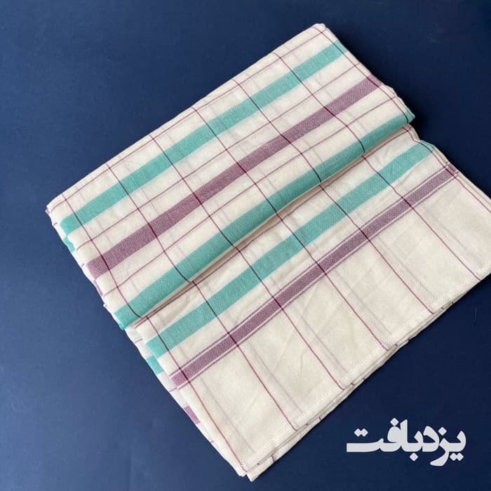 شمد نخی یزدی راه راه سبز و بنفش