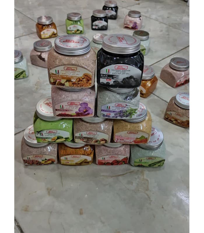 اسکراب شنی صورت و بدن عصاره طلا برند دکتر اسکین DR SKIN — تصویر ۳