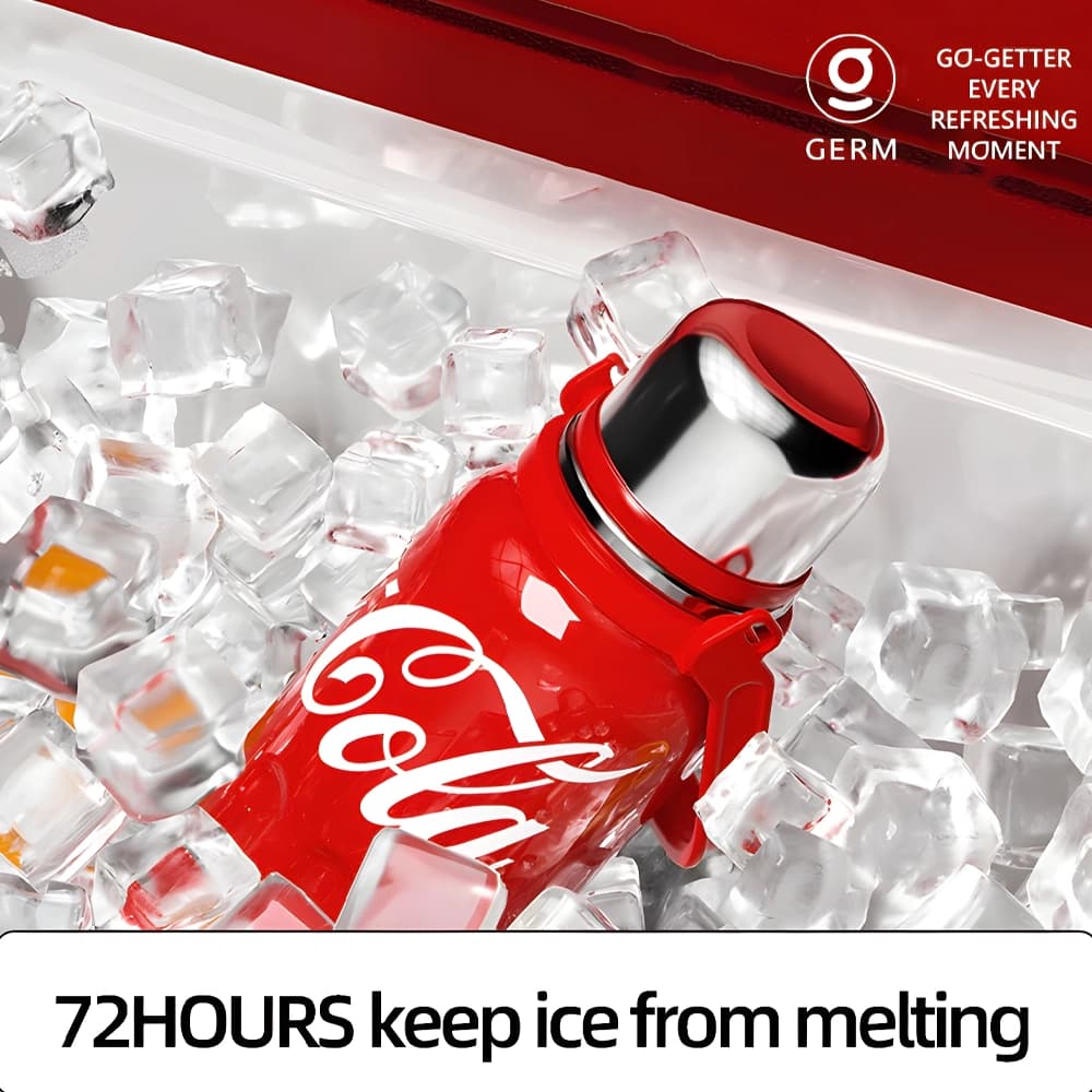 فلاسک جرم کوکا کولا مدل Germ x Coca Cola Vacuum Flask with handle and strap — تصویر ۳