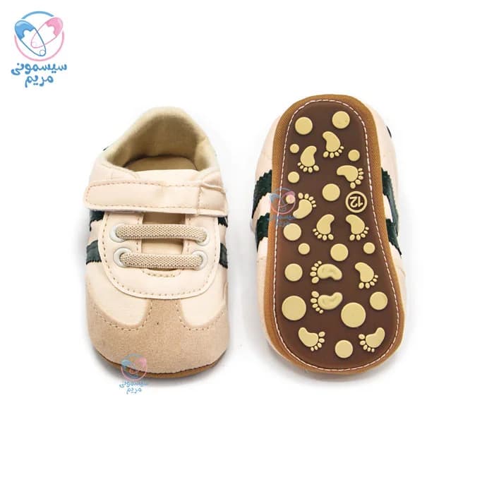 پاپوش بغل دو خط سبز سامبا مستر شوز Mr Shoes — تصویر ۳