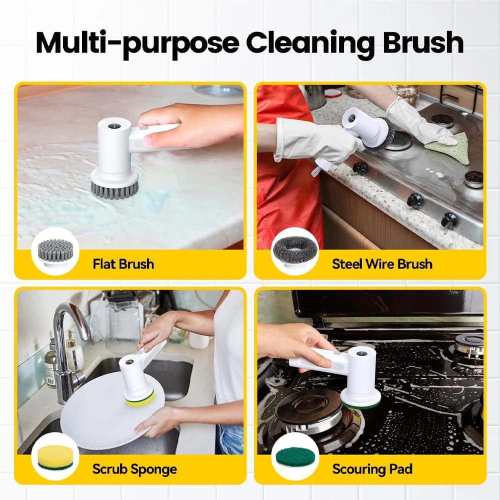 برس چرخشی شارژی استاروال مدل Starval Electric Spin Scrubber Rechargeable & Waterproof S2 — تصویر ۴