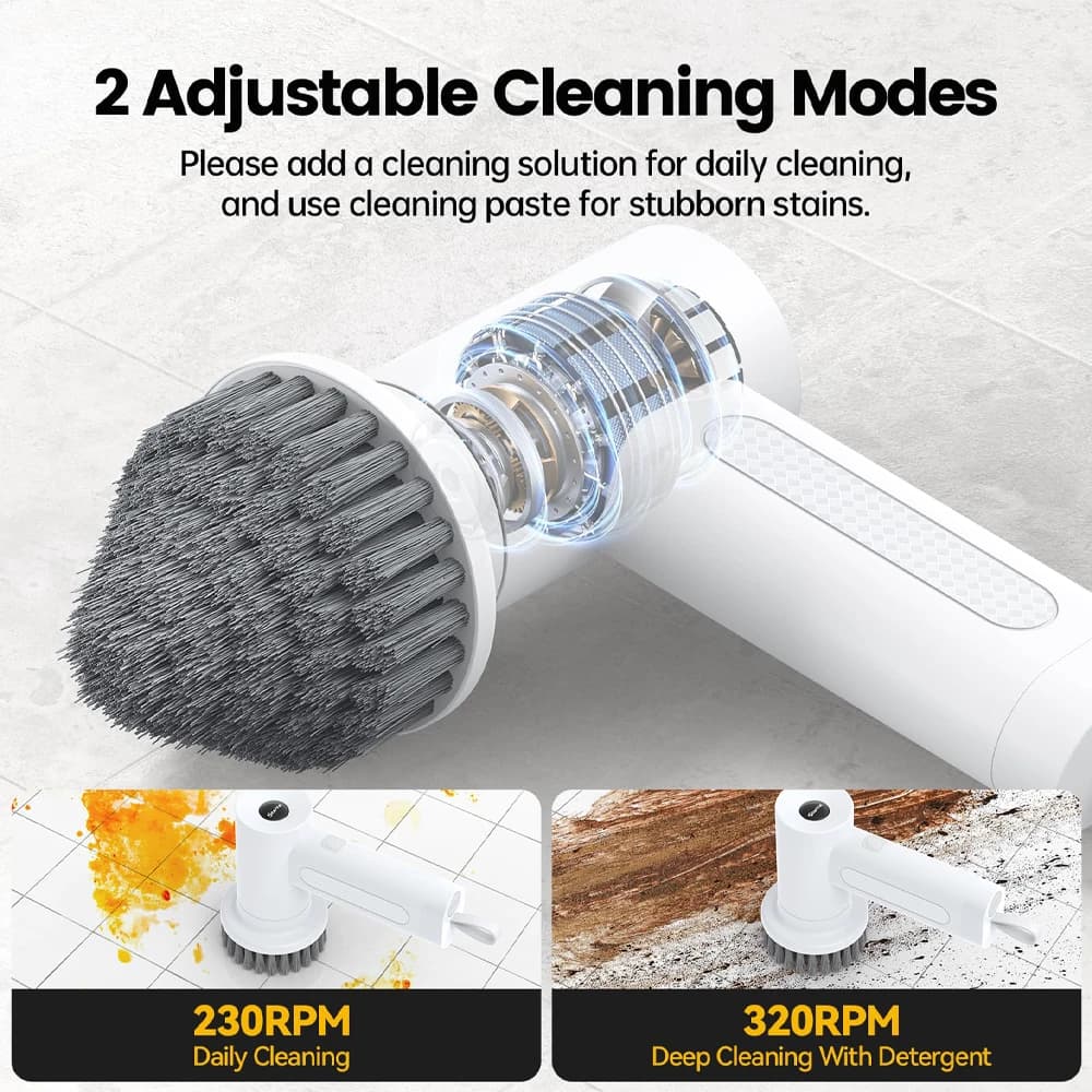 برس چرخشی شارژی استاروال مدل Starval Electric Spin Scrubber Rechargeable & Waterproof S2 — تصویر ۳