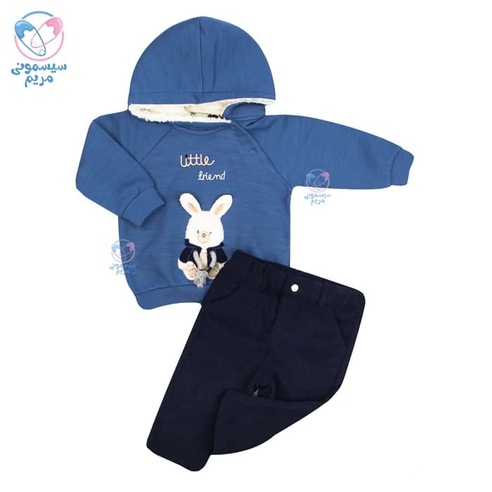 ست هودی شلوار ایندیگو هوپی 24228 Indigo