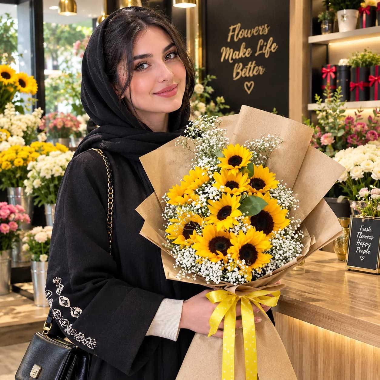 دسته گل آفتابگردان کد 57645