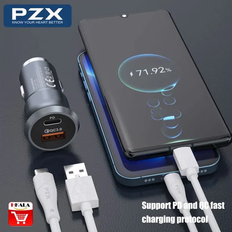 شارژر فندکی PZX C960s توان 45 وات — تصویر ۳
