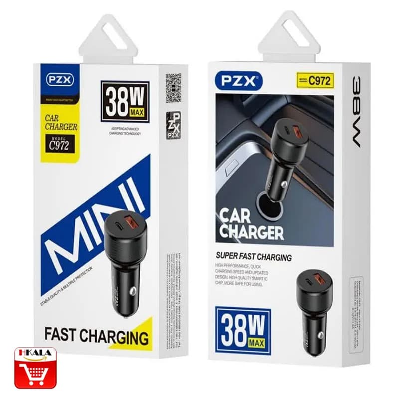 شارژر فندکی PZX C972؛ شارژ فوق‌سریع 38 وات — تصویر ۲