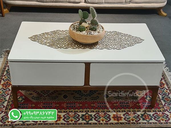 میز جلو مبلی چوبی مدرن آوین — تصویر ۳