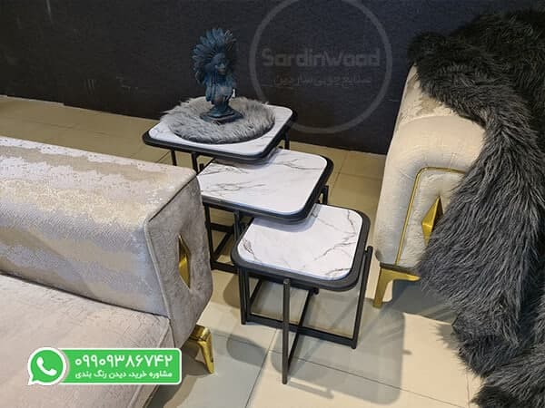 میز جلو مبلی فلزی مدل پانیذ — تصویر ۳