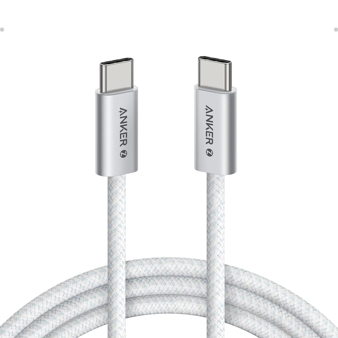 کابل شارژ 240 واتی دو سر تایپ سی انکر مدل Anker A8060H21