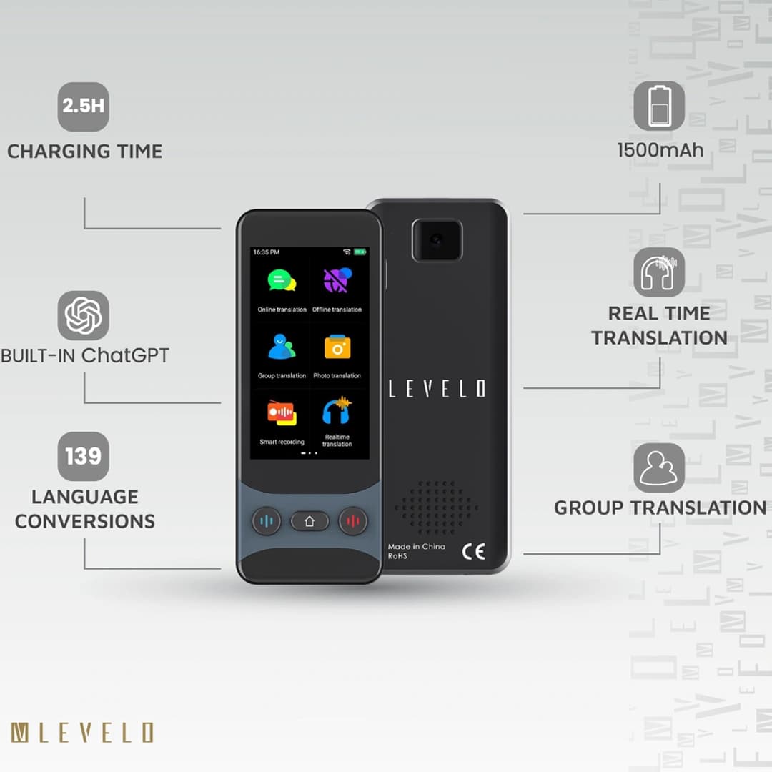 مترجم صوتی همراه آفلاین و آنلاین لِوِلو Levelo FluentLink — تصویر ۴