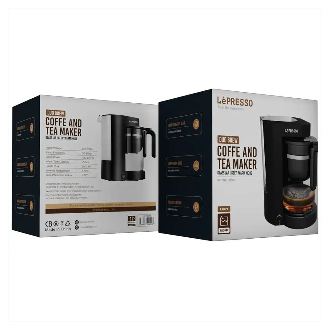 قهوه‌ساز و چای‌ساز دوتایی لپرسو Lepresso Duo Brew LP021 — تصویر ۳