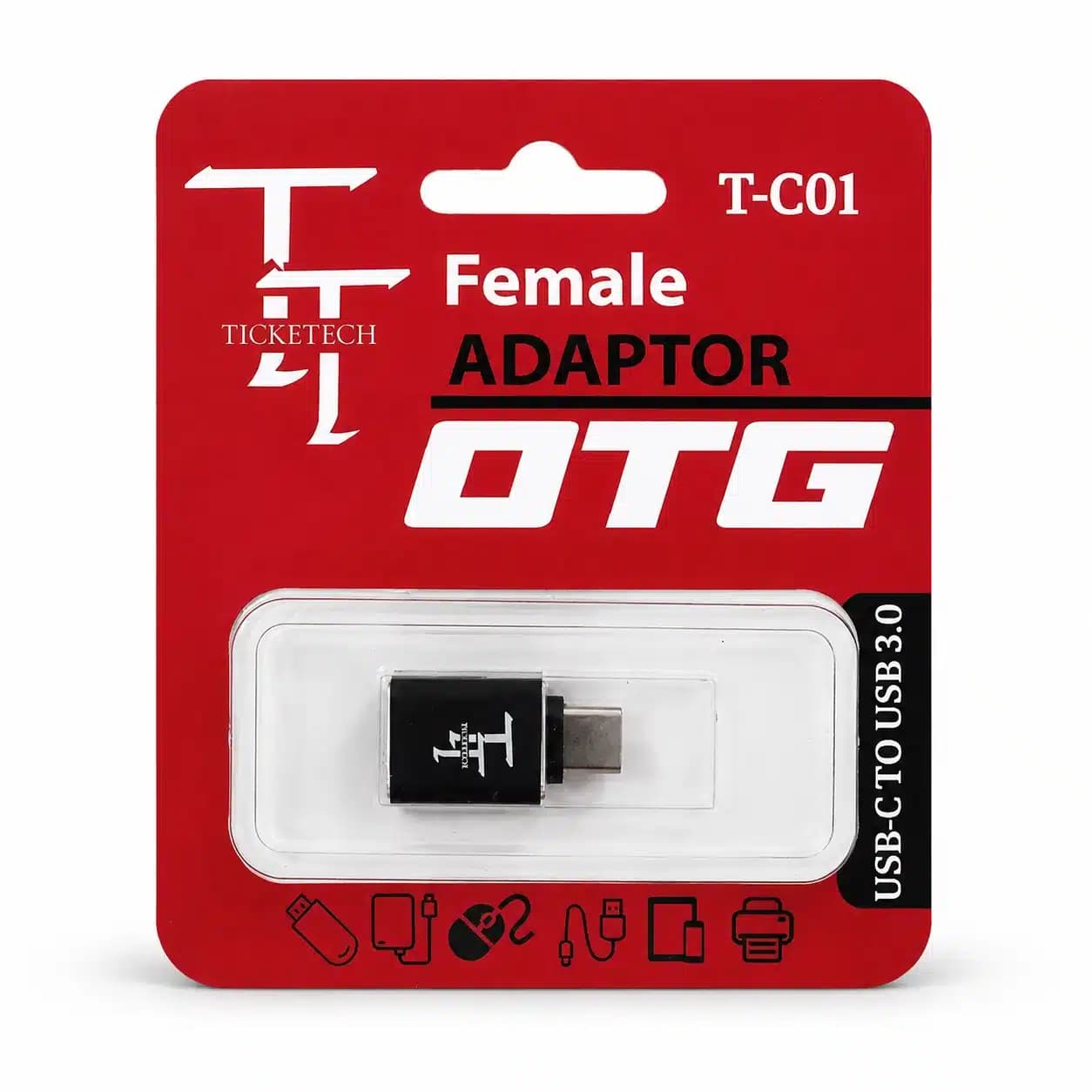 تبدیل OTG با سری TYPE-C برند TICKETECH — تصویر ۲