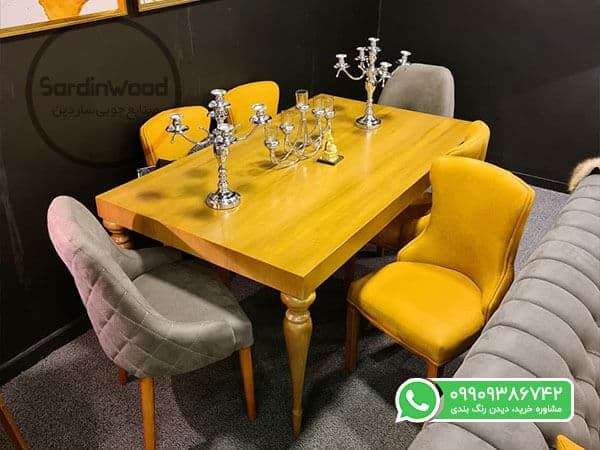 میز ناهار خوری چوبی مدل نایس — تصویر ۷