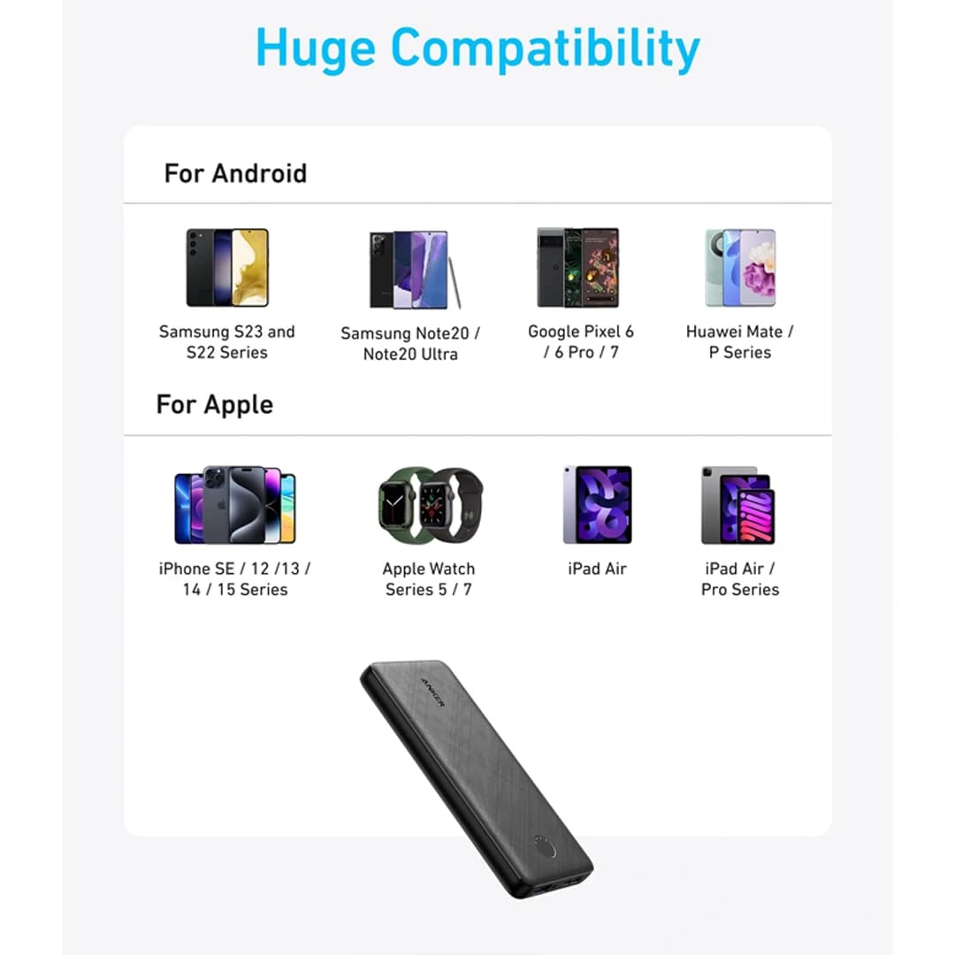 پاور بانک انکر مدل powercore slim a1229 ظرفیت 10000mah — تصویر ۶