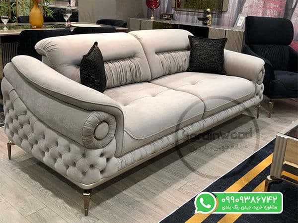 مبل راحتی چستر کلاسیک گزل — تصویر ۴