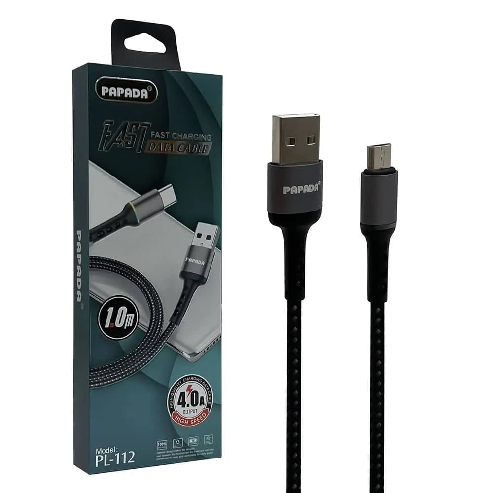 کابل تبدیل USB به microUSB پاپادا مدل PL-112