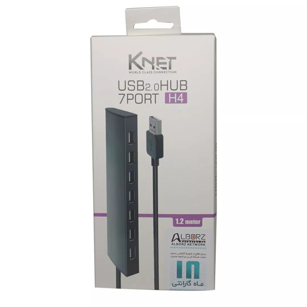 هاب 7 پورت USB 2.0 کی نت K-H4 — تصویر ۱۲