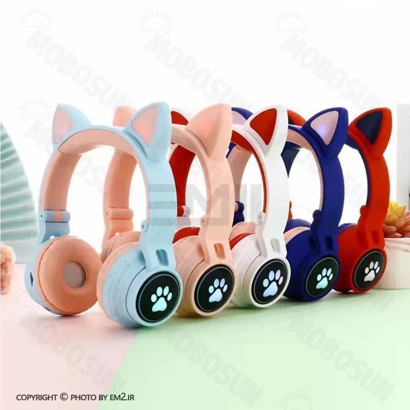هدفون گربه ای دخترانه مدل KT-43 فانتزی