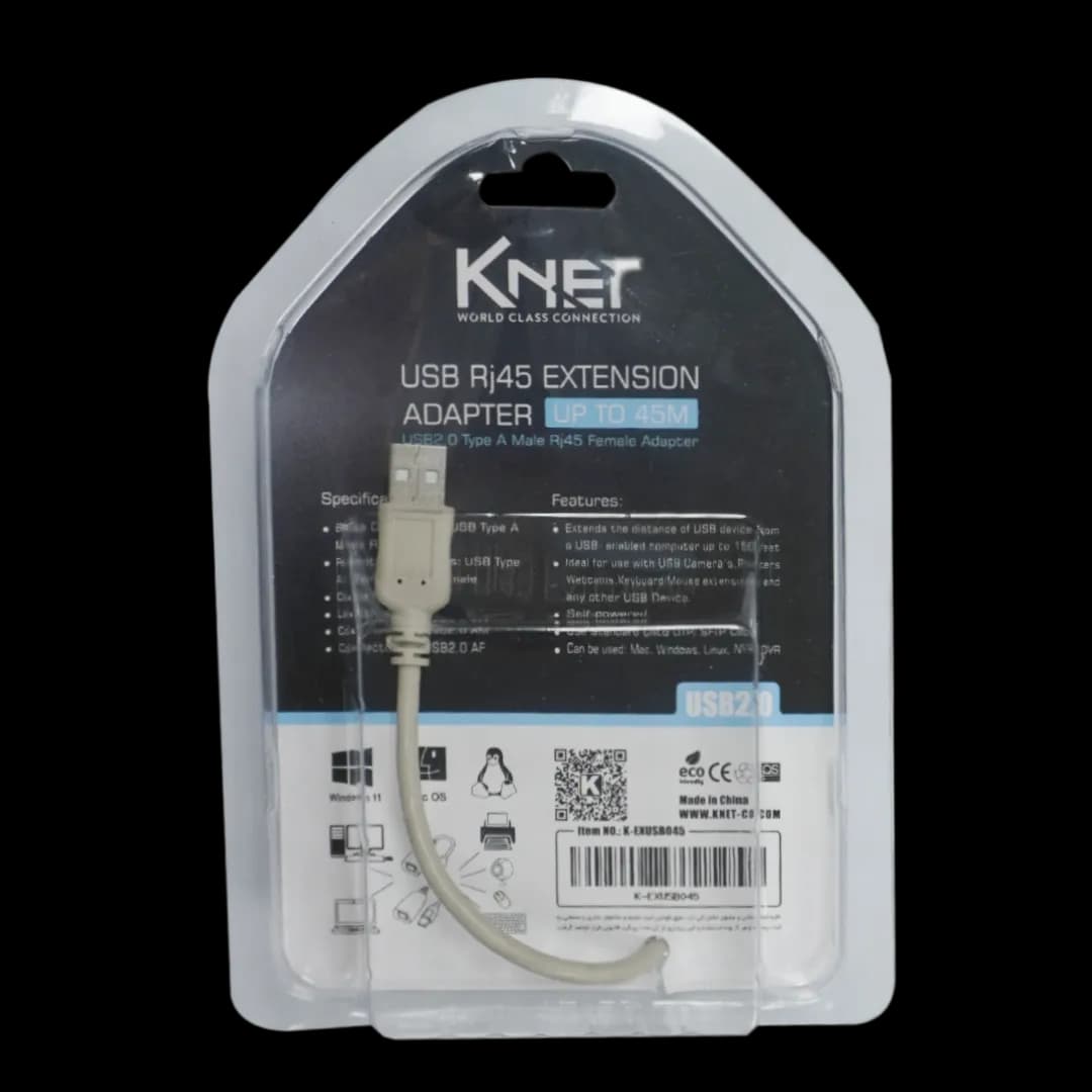 اکستندر USB تا 45 متر کی نت K-E345 — تصویر ۳