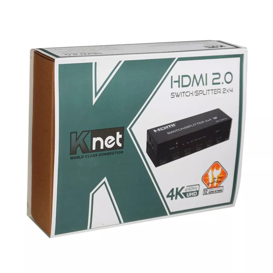 سوییچ اسپلیتر 2 در 4 HDMI کی نت K-SS24 — تصویر ۵