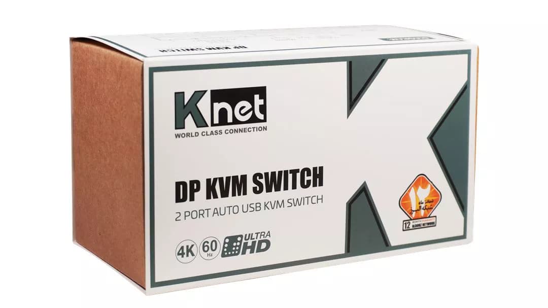 کی وی ام سوییچ 2 پورت DisplayPort کی نت K-D622 — تصویر ۳