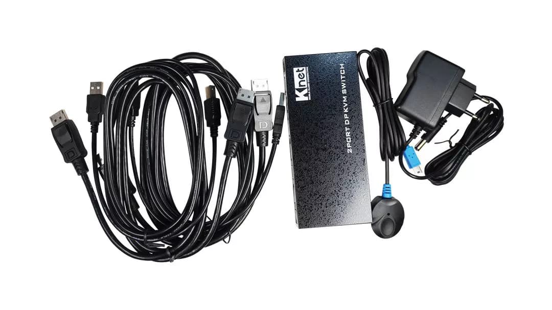 کی وی ام سوییچ 2 پورت DisplayPort کی نت K-D622 — تصویر ۴
