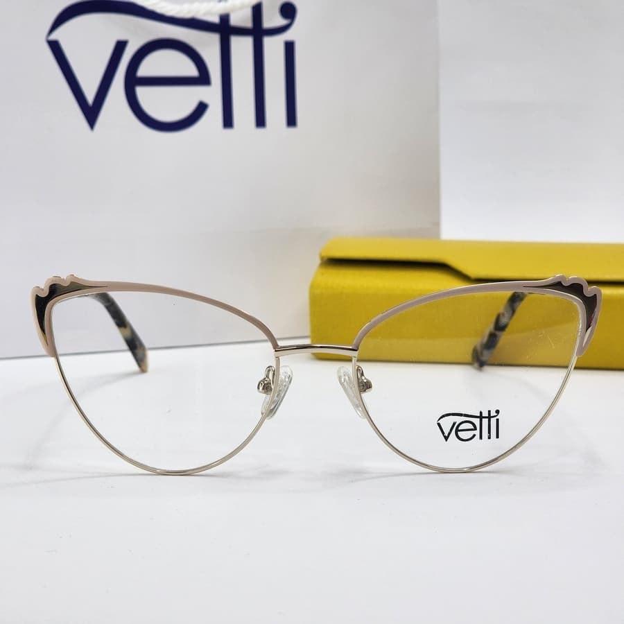 عینک طبی فلزی زنانه برند Vetti کد b406