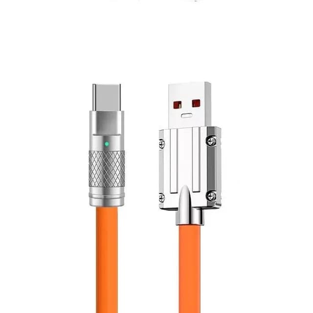 کابل تبدیل USB به USB-C سوپر فست نارنجی طول 1.2 متر