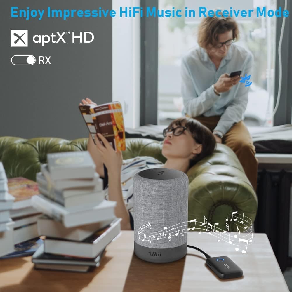 گیرنده فرستنده بلوتوث 5.3 جک Aux HiFi 3.5 برند YMOO مدل B06T1 — تصویر ۷