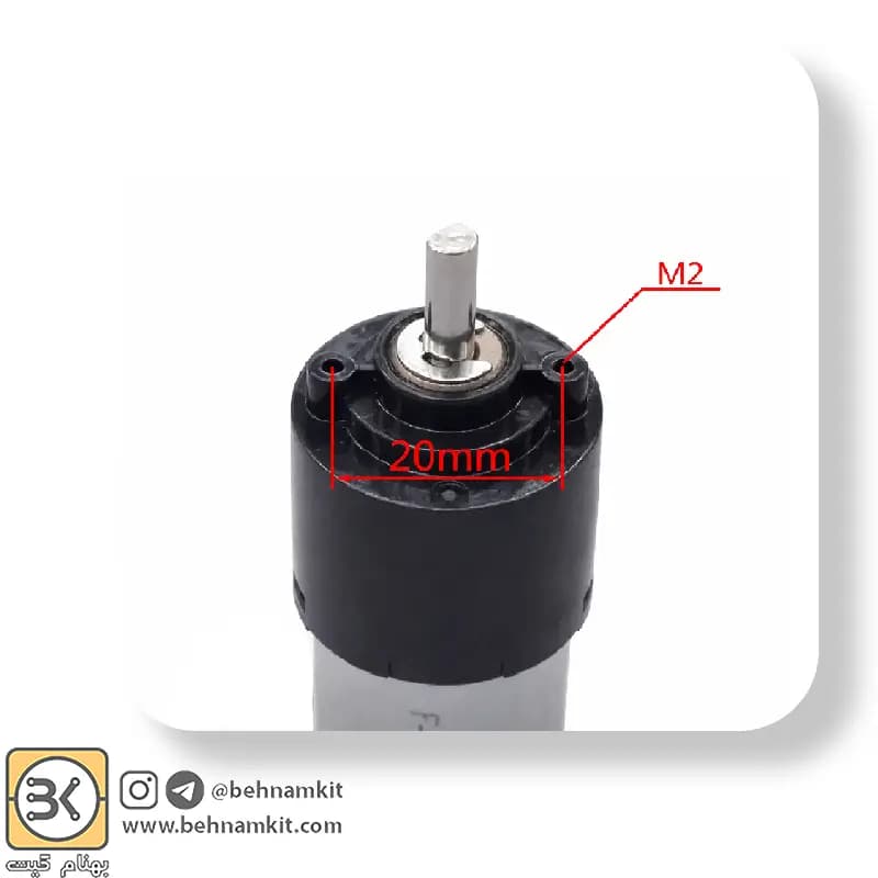 موتور گيربکس دار GRC280SA 50rpm 5V — تصویر ۴