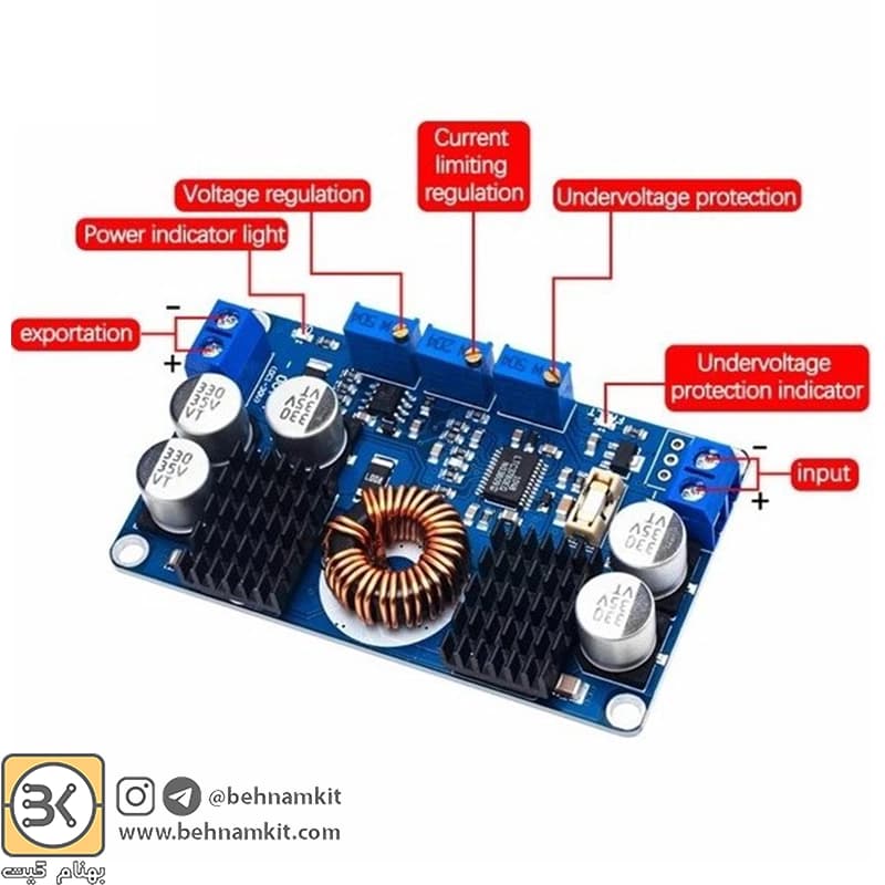 ماژول کاهنده و افزاینده ولتاژ 10 آمپر LTC3780 — تصویر ۳