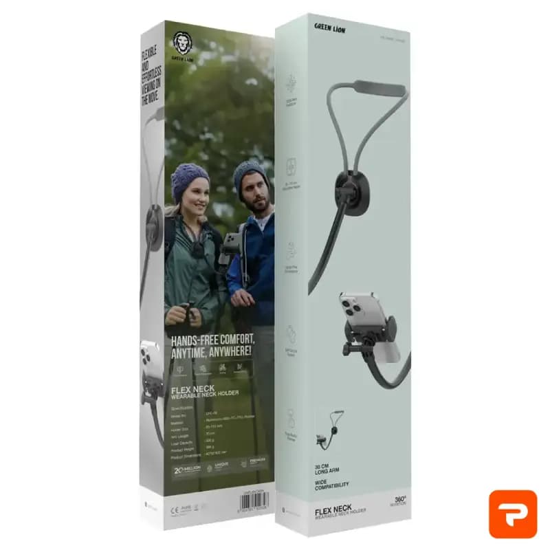 نگه‌دارنده گردنی انعطاف‌پذیر گرین لاین مدل Flex Neck – رنگ مشکی — تصویر ۲