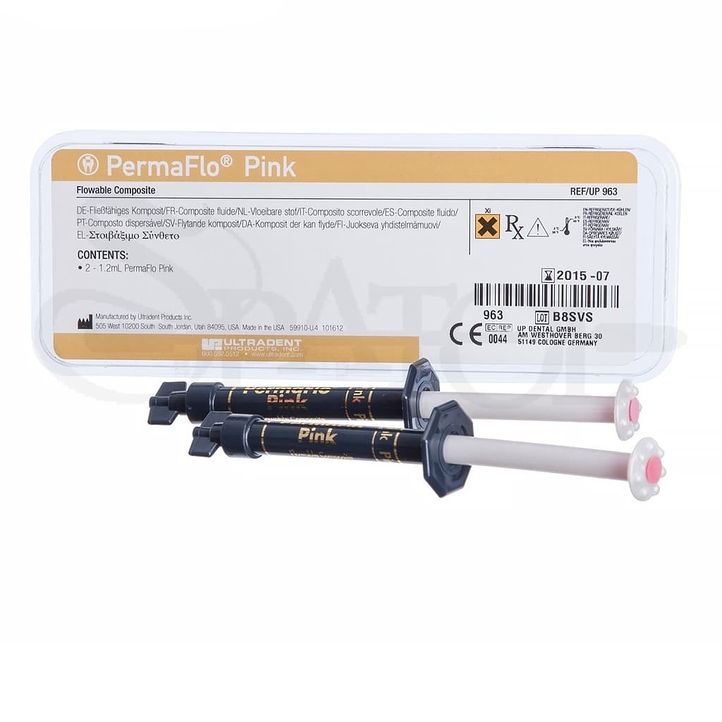 کامپوزیت پرمافلو رنگ لثه Perma Flo PINK برند الترادنت Ultradent