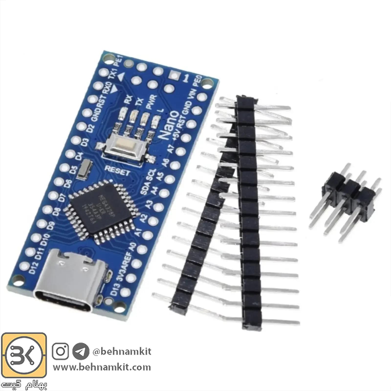 برد آردوینو نانو Arduino Nano CH340 با رابط USB Type-C