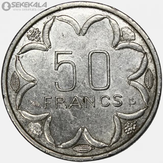 سکه 50 فرانک کمیاب آفریقای مرکزی 2003 — تصویر ۲