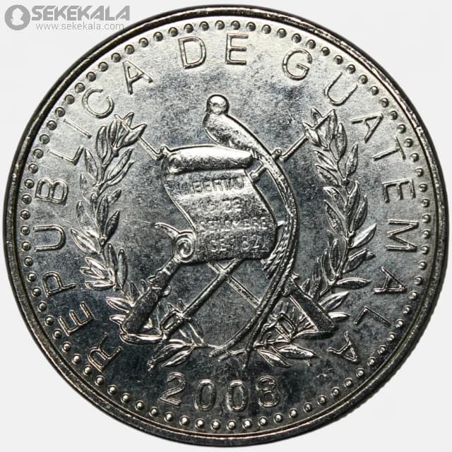 سکه 10 سنتاوو گواتمالا 2008 (UNC) — تصویر ۲