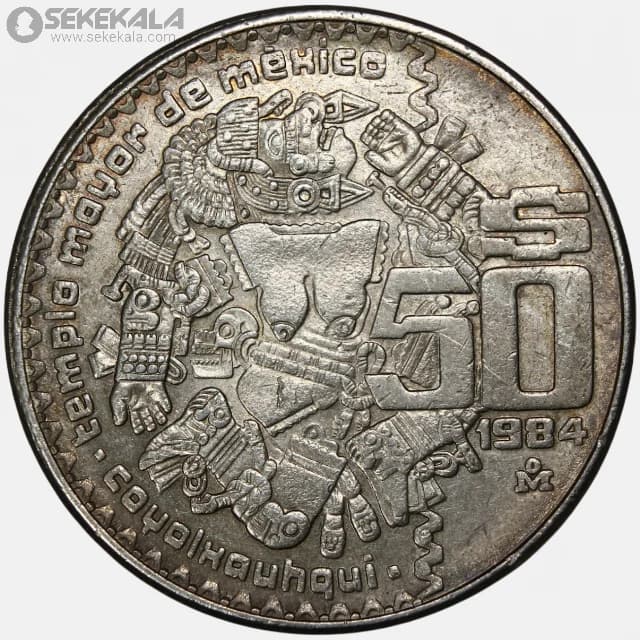 سکه 50 پزو کمیاب مکزیک 1984