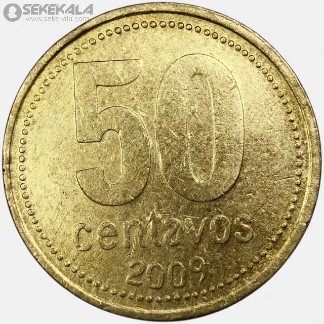 سکه 50 سنتاوو آرژانتین 2009 — تصویر ۲