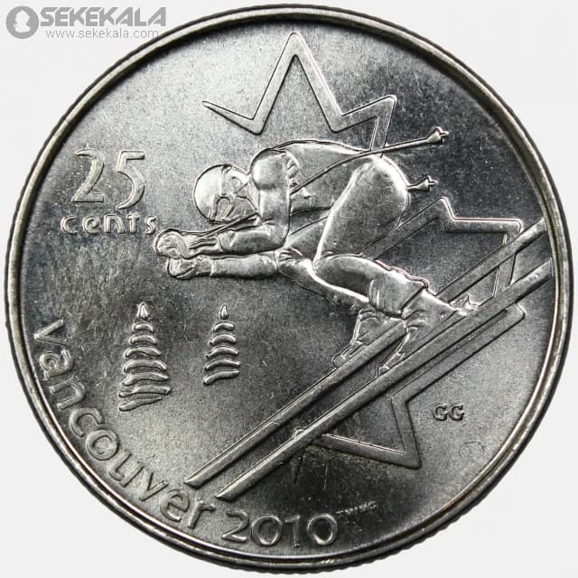 سکه 25 سنت یادبودی کانادا 2007 (ملکه الیزابت)(UNC)