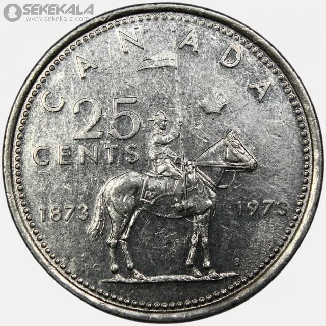 سکه 25 سنت یادبودی کانادا 1973 (ملکه الیزابت)