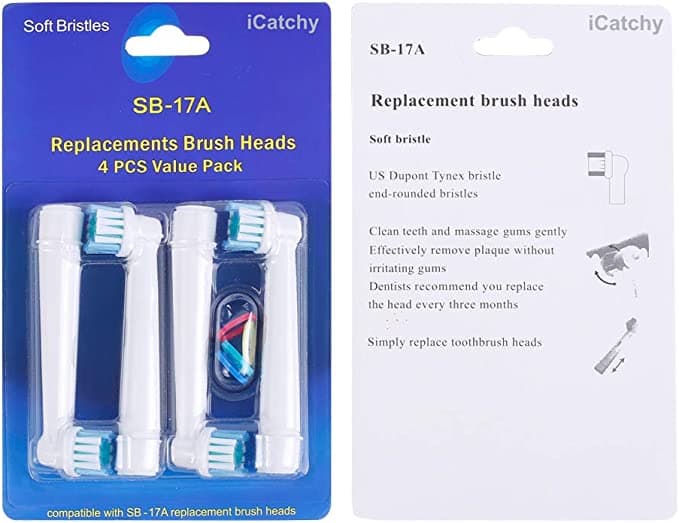 سری یدک مسواک برقی مدل SB-17A بسته 4 عددی