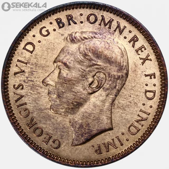 سکه 1 فارتینگ انگلیس 1941 (UNC)(جرج ششم) — تصویر ۲