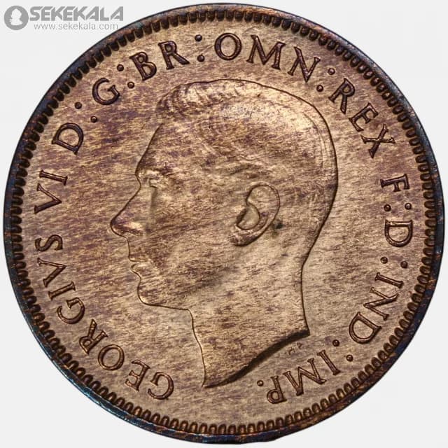 سکه 1 فارتینگ انگلیس 1937 (UNC)(جرج ششم) — تصویر ۲