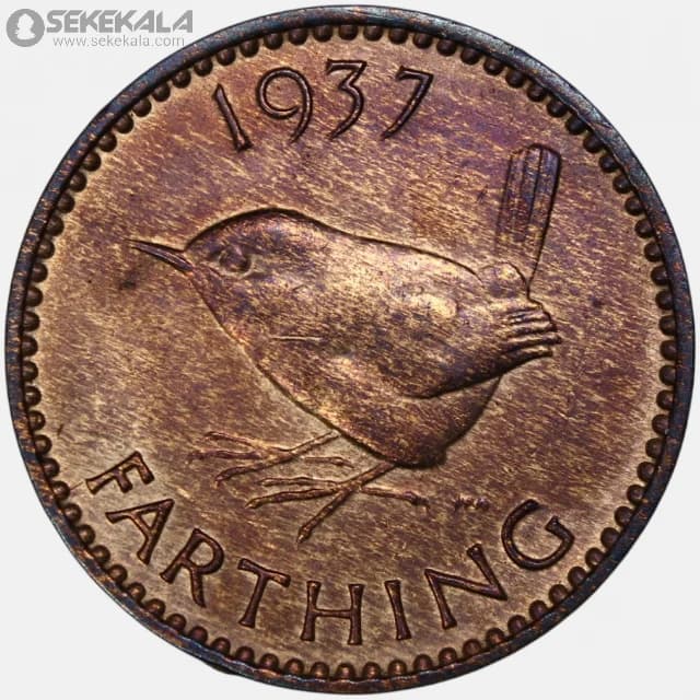سکه 1 فارتینگ انگلیس 1937 (UNC)(جرج ششم)