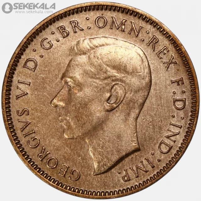 سکه 1 فارتینگ انگلیس 1937 (AU)(جرج ششم) — تصویر ۲