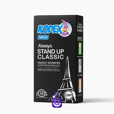 کاندوم کلاسیک استند آپ کدکس مدل Always Stand Up Classic – نازک، مقاوم و روان‌کننده LA