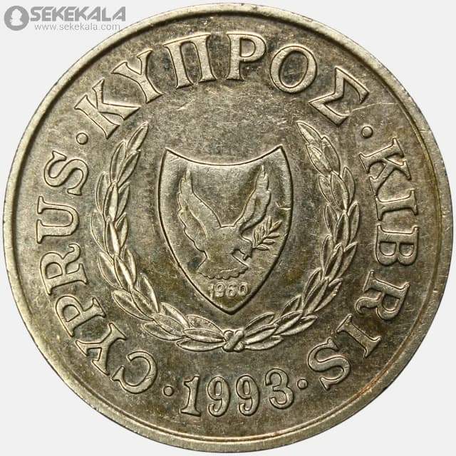سکه 20 سنت قبرس 1993 — تصویر ۲