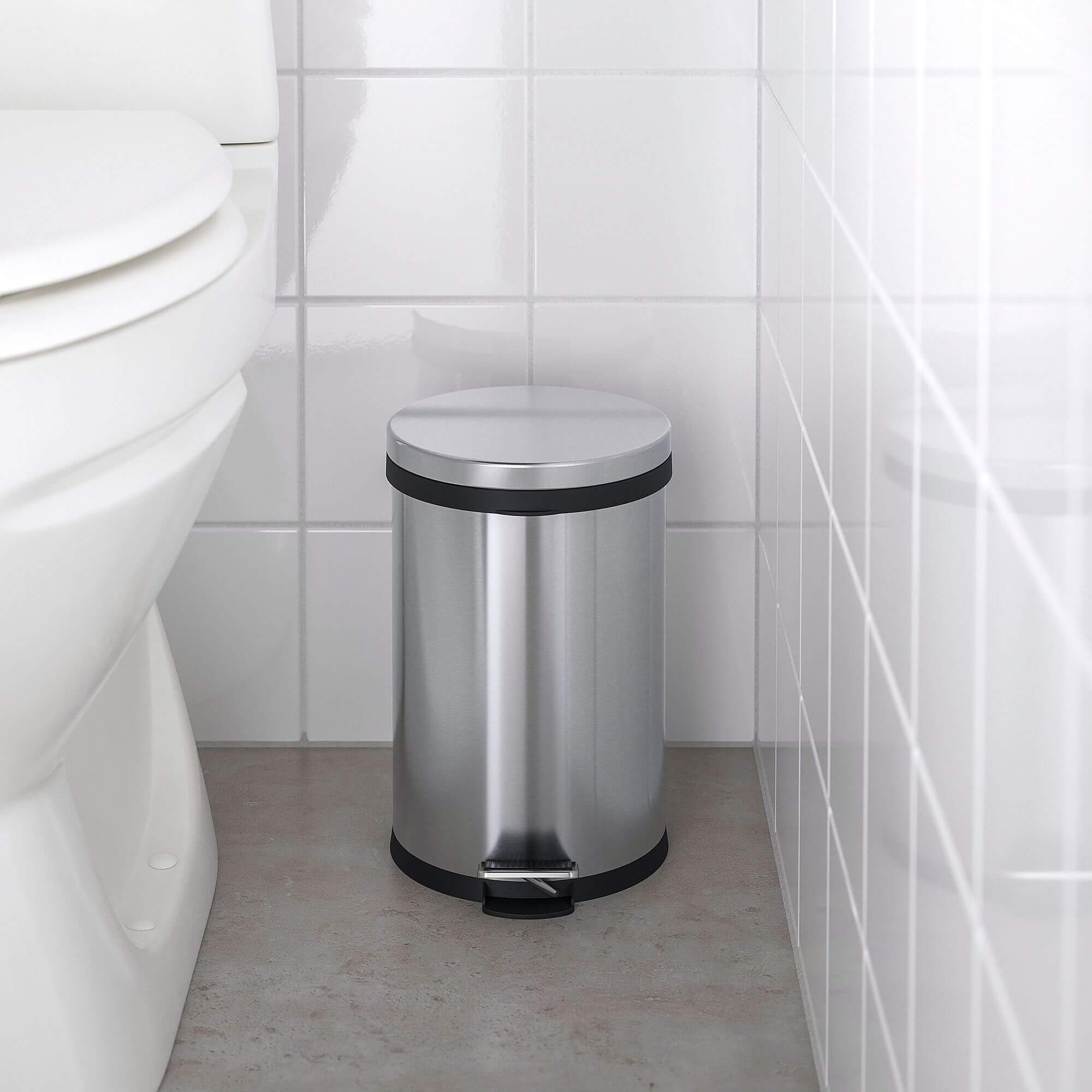 سطل استیل پدالی ایکیا مدل SNORPA — تصویر ۷