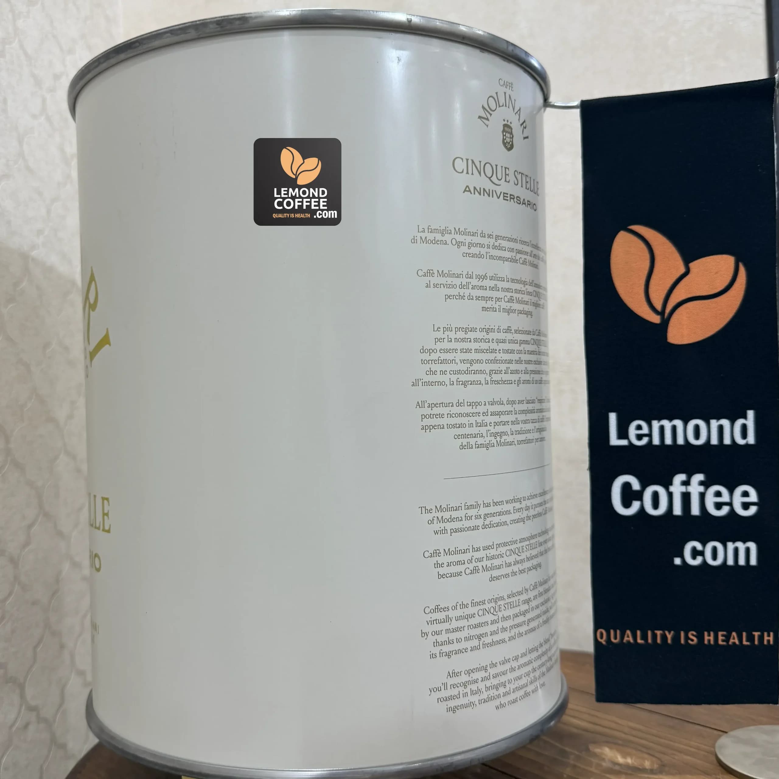 سیلندر قهوه مولیناری 80% عربیکا Top Quality — تصویر ۳